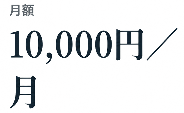 月額 10,000円／月